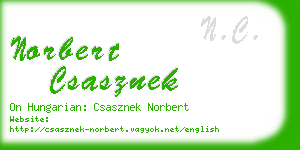 norbert csasznek business card